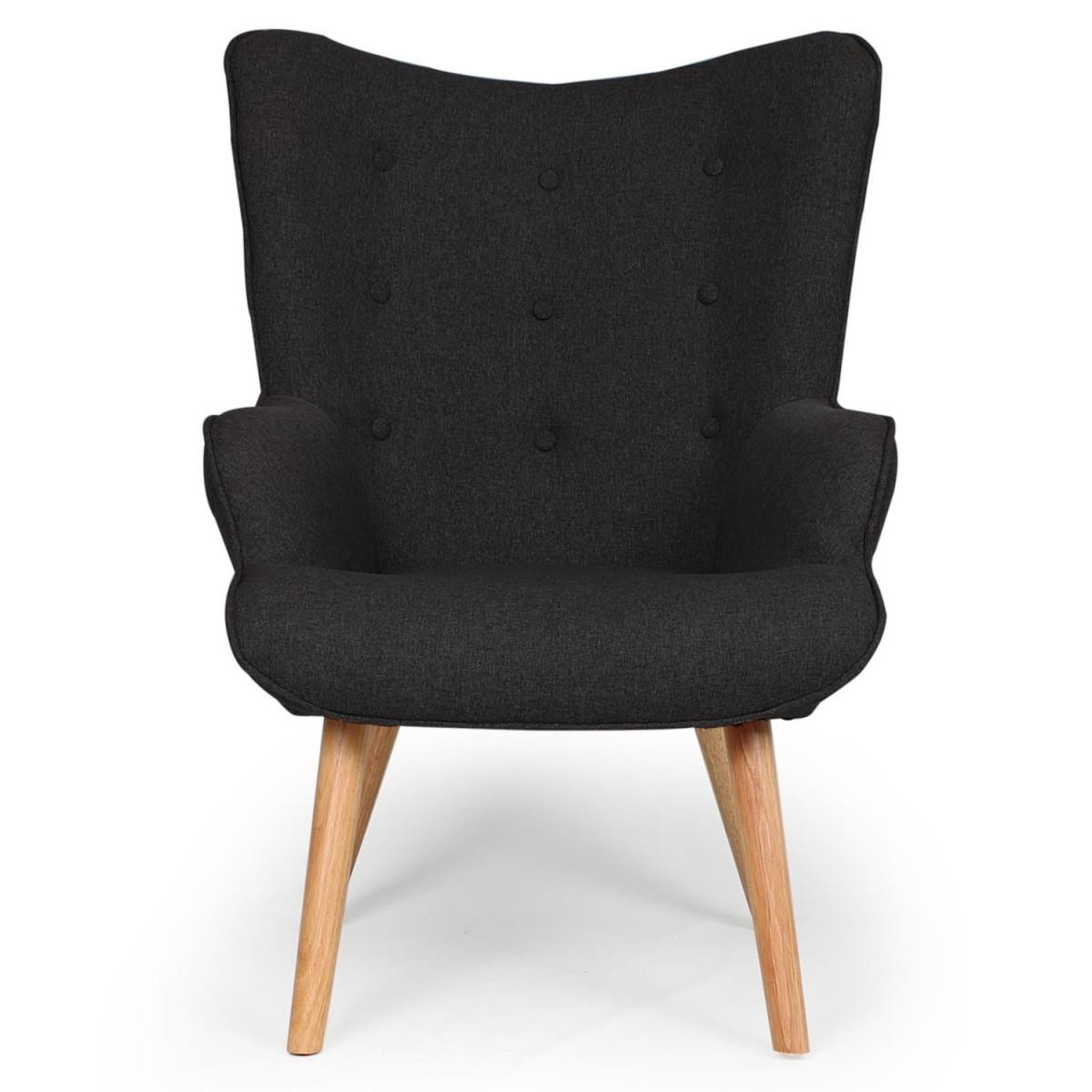 Voir la diapositive 3 : Paris Prix Fauteuil & pouf scandinave  orle  98cm noir
