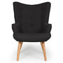 Voir la diapositive 3 : Paris Prix Fauteuil & Pouf Scandinave  Orle  98cm Noir