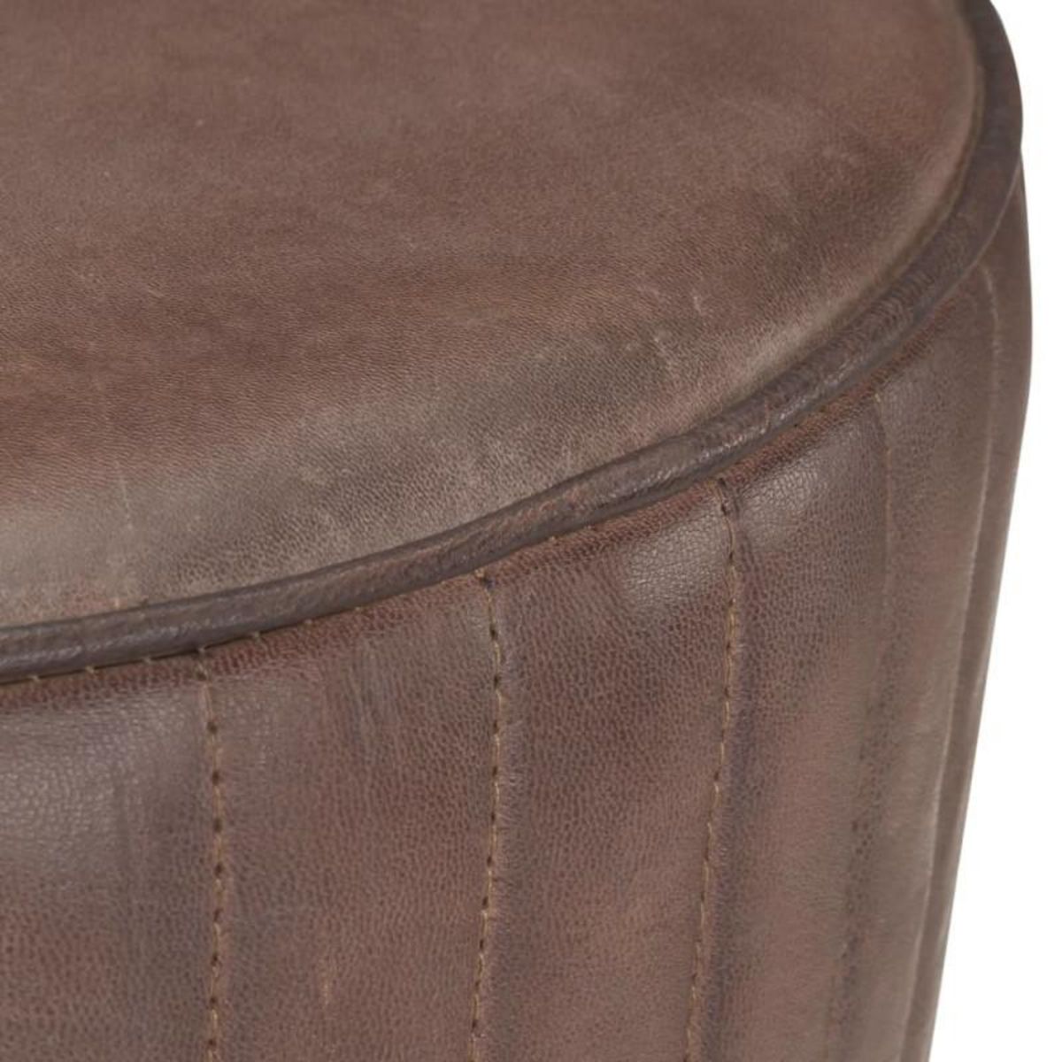 VIDAXL Tabouret de bar Marron Cuir véritable