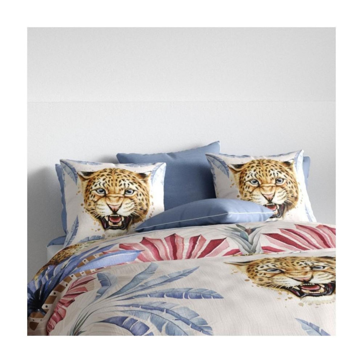 ATELIER DU COTON Housse de couette 240x220 JAVA + 2 taies coton 57 fils