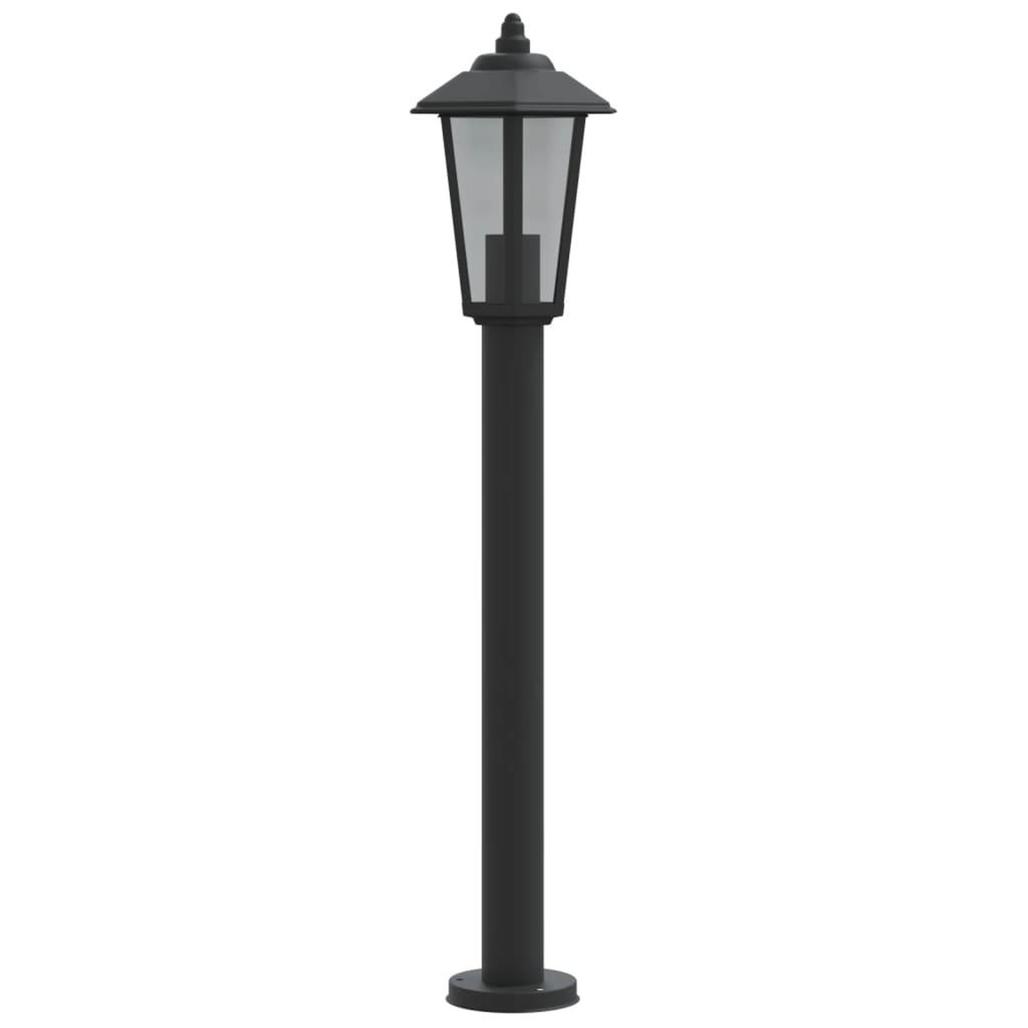 Voir la diapositive 5 : VIDAXL Lampadaires d'exterieur 3 pcs noir 80 cm acier inoxydable