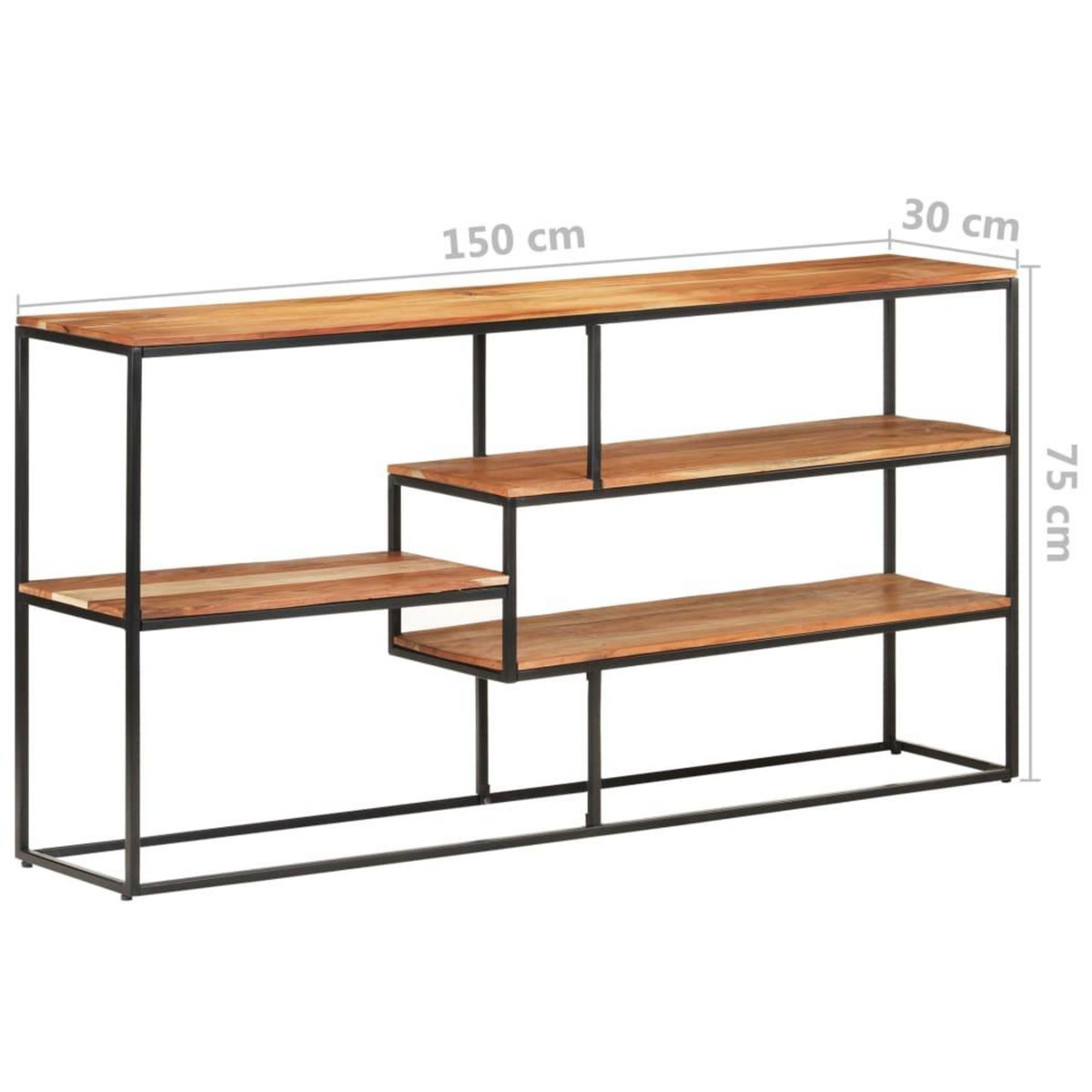 VIDAXL Buffet 150x30x75 cm Bois d'acacia solide