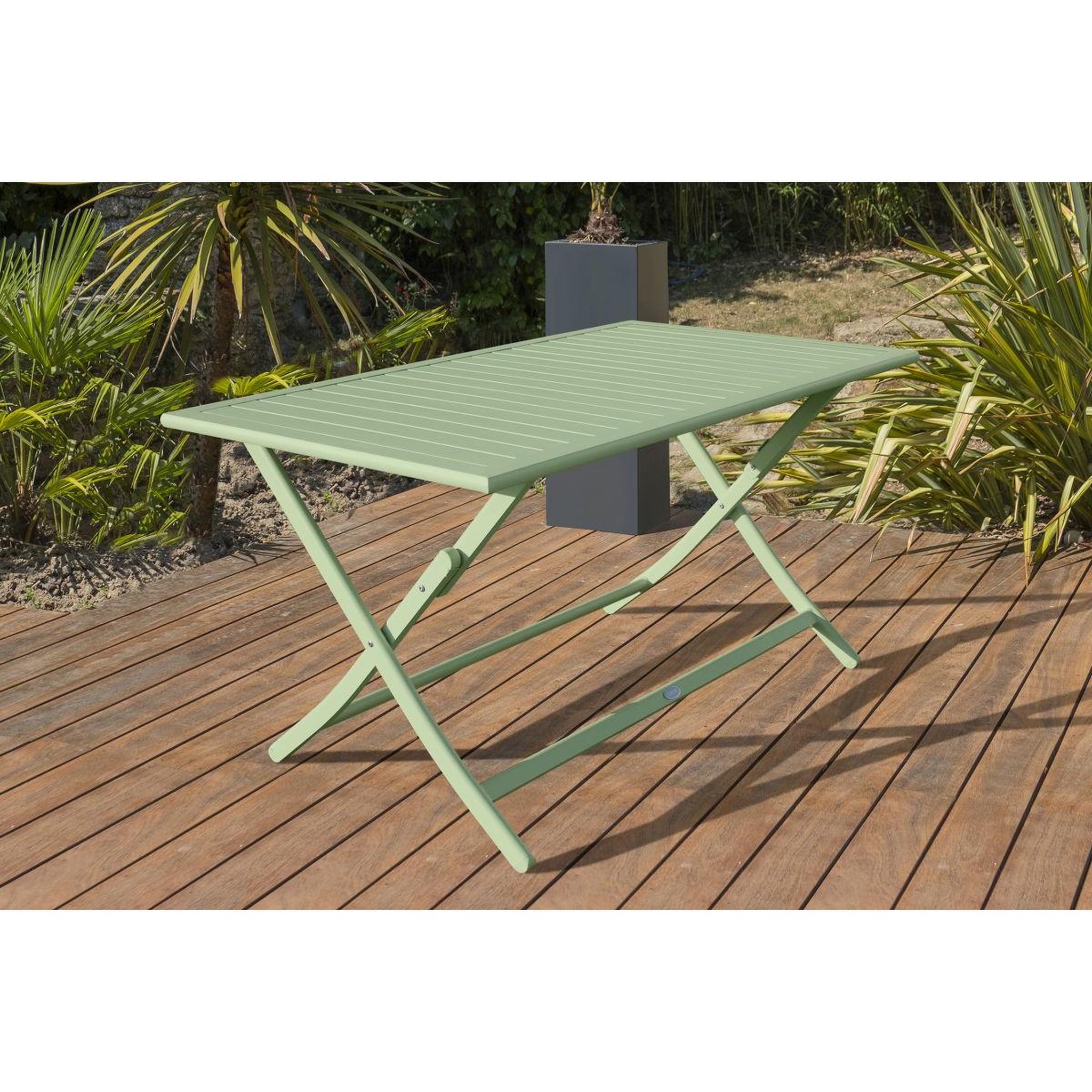 Voir la diapositive 5 : Paris Prix Table de jardin pliante  marius  140cm vert lagune