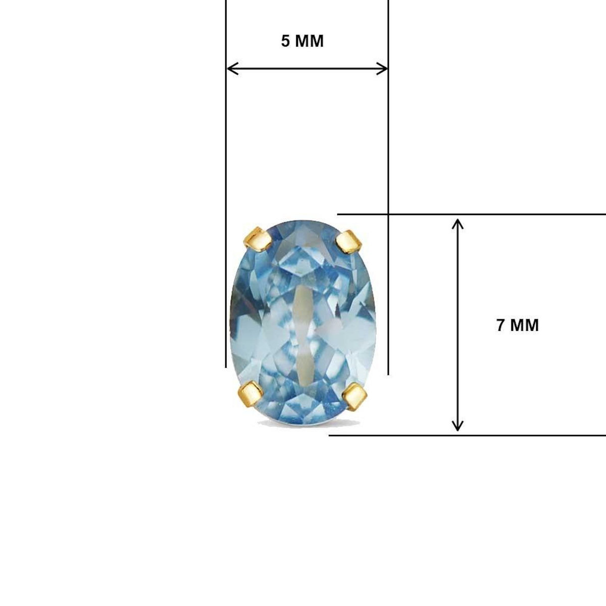 L'ATELIER D'AZUR Boucles d'Oreilles Or 18 Carats 750/000 - Zirconiums Topaze Bleue