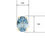 Voir la diapositive 4 : L'ATELIER D'AZUR Boucles d'Oreilles Or 18 Carats 750/000 - Zirconiums Topaze Bleue