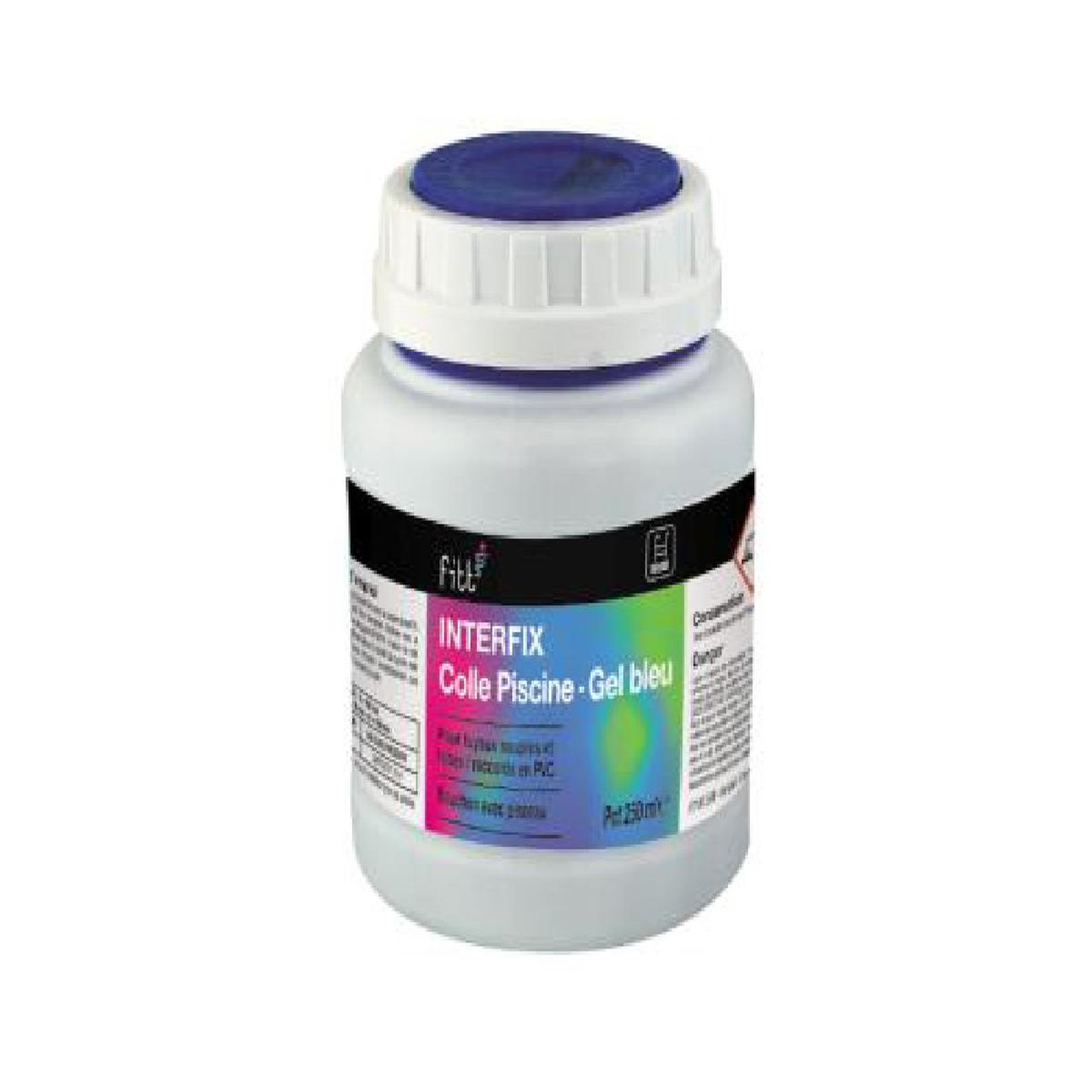 JARDIDECO Colle piscine gel bleu Interfix pour tuyaux souples 250 ml - Fitt