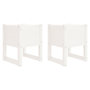 Voir la diapositive 2 : VIDAXL Jardinieres 2 pcs Blanc 40x40x52,5 cm Bois massif de pin