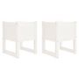 Voir la diapositive 2 : VIDAXL Jardinieres 2 pcs Blanc 40x40x52,5 cm Bois massif de pin