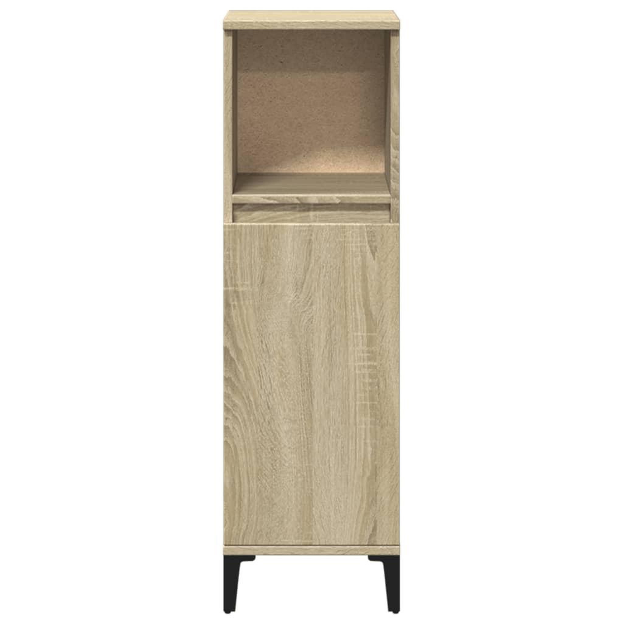 Voir la diapositive 4 : VIDAXL Armoire salle de bain chene sonoma 30x30x100 cm