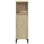 Voir la diapositive 4 : VIDAXL Armoire salle de bain chene sonoma 30x30x100 cm