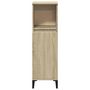Voir la diapositive 4 : VIDAXL Armoire salle de bain chene sonoma 30x30x100 cm
