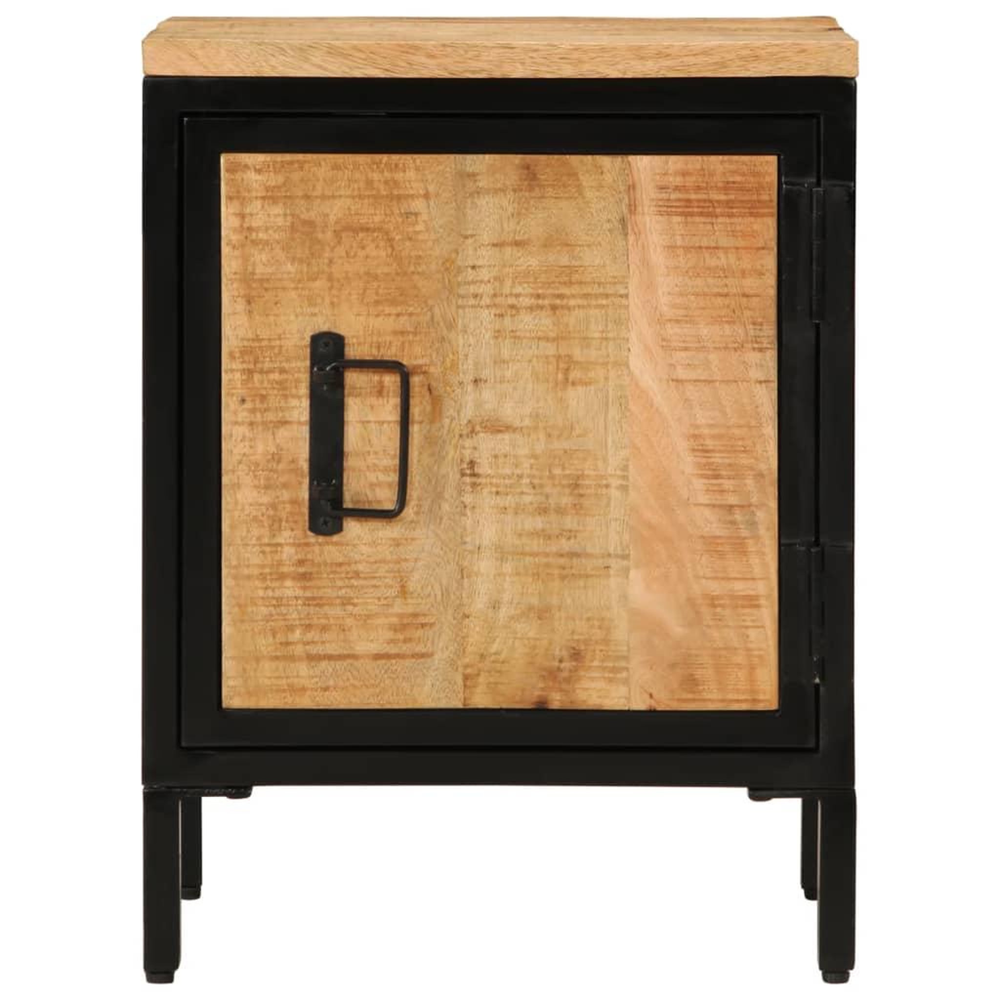 Voir la diapositive 3 : VIDAXL Table de chevet 40x30x52,5 cm bois de manguier massif brut