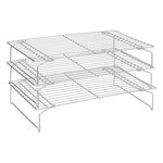 FIVE Lot de 3 Volettes à Pâtisserie  Empilables  40cm Argent