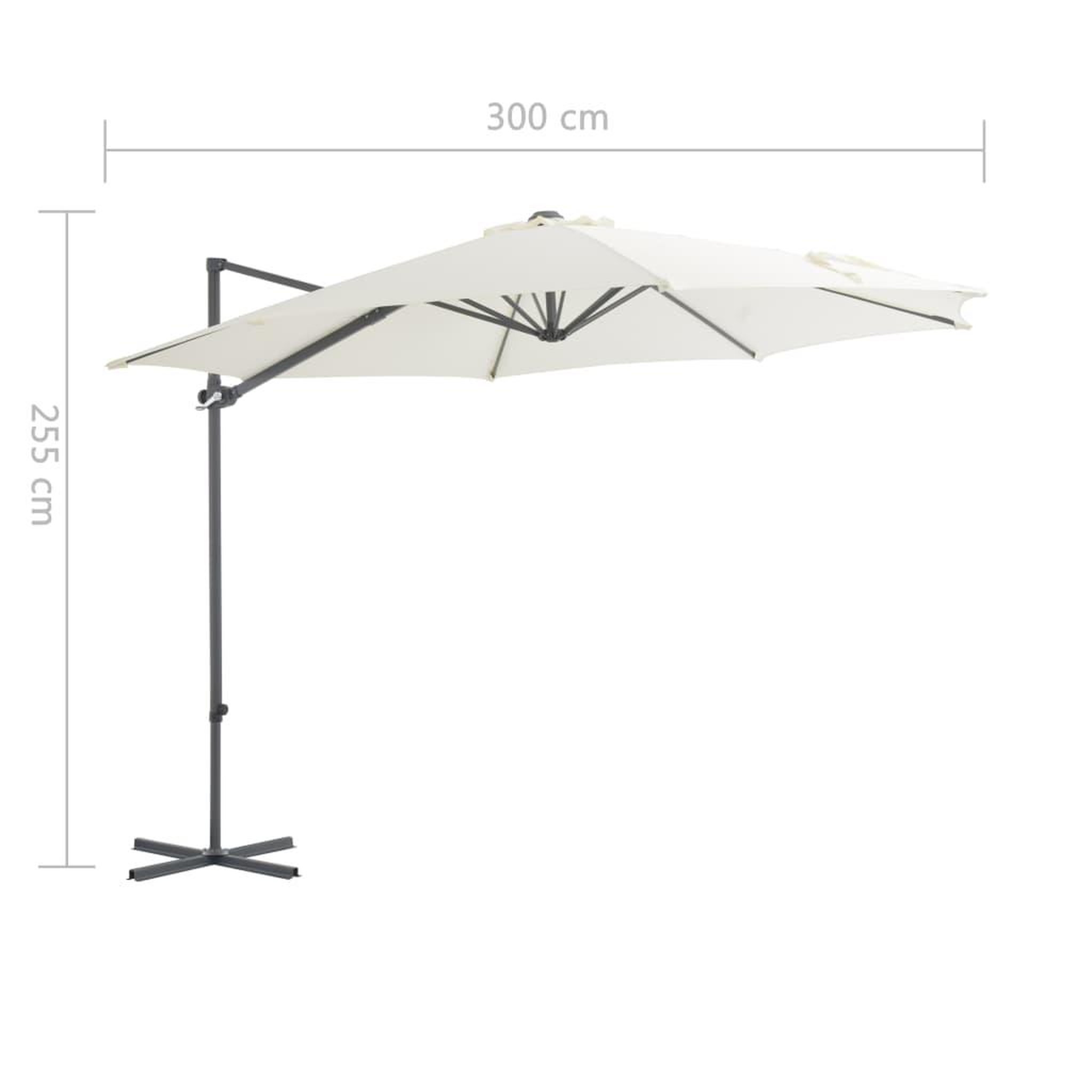 Voir la diapositive 6 : VIDAXL Parasol de jardin avec base portable sable