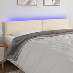 VIDAXL Tete de lit a LED Creme 200x5x78/88 cm Tissu