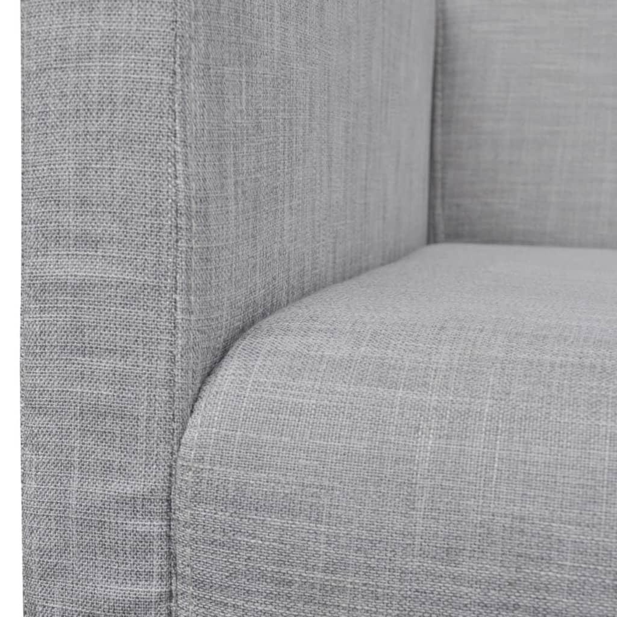 Voir la diapositive 3 : VIDAXL Banc avec coussin rembourre tissu hevea gris clair