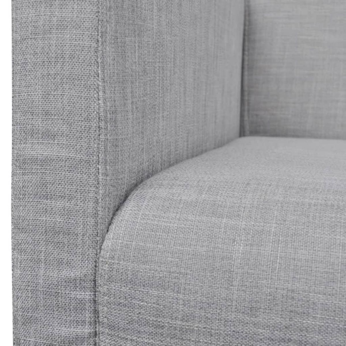 VIDAXL Banc avec coussin rembourre tissu hevea gris clair