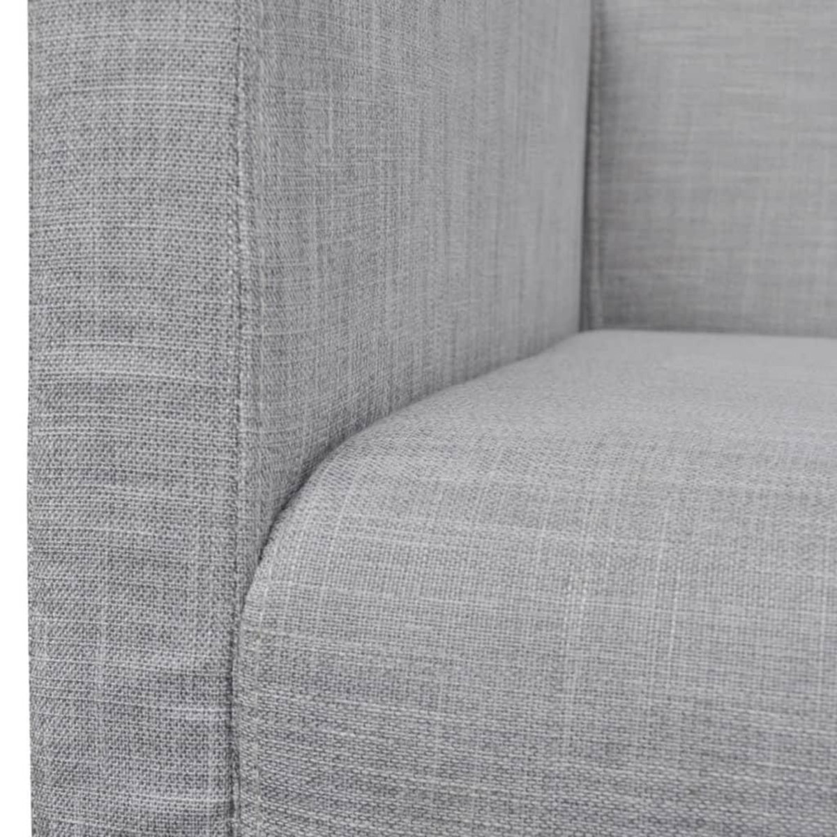 VIDAXL Banc avec coussin rembourre tissu hevea gris clair