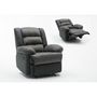 Voir la diapositive 1 : Habitat et Jardin Fauteuil relax  Buckingham  - 85 x 93 x 100 cm - Noir / Gris foncé