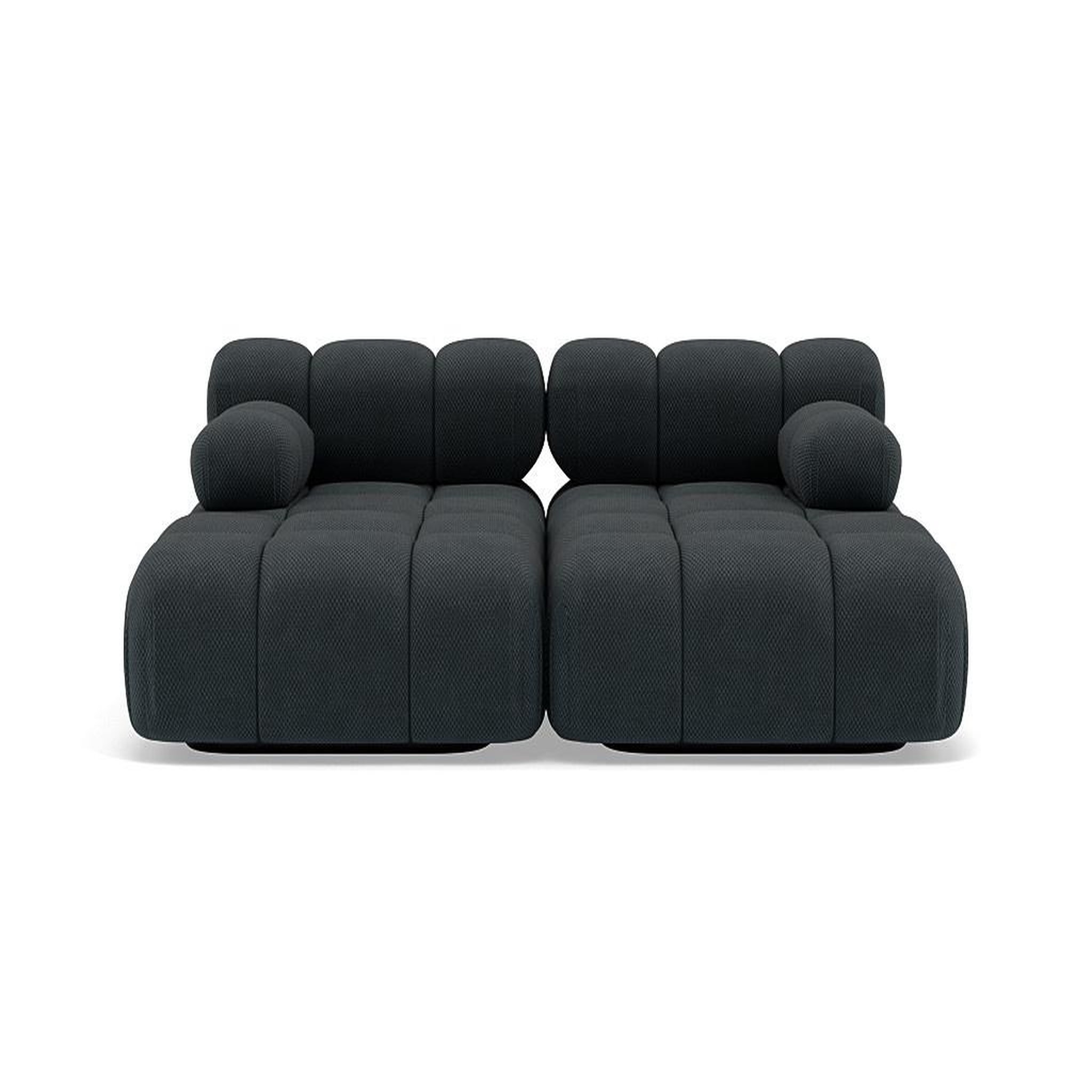 Voir la diapositive 1 : LISA DESIGN Ruby - canapé droit 4 places avec double méridienne - assise profonde - en velours texturé