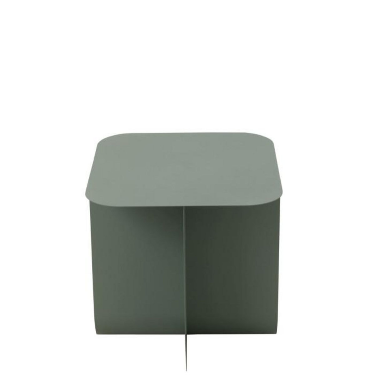 Paris Prix Table d'Appoint Carrée en Métal  Reva  39cm Vert