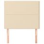 Voir la diapositive 3 : VIDAXL Tetes de lit 2 pcs Creme 100x5x78/88 cm Tissu