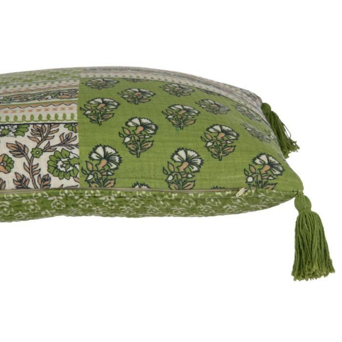 Paris Prix Coussin Déco à Pompons  Avocado  45x45cm Vert