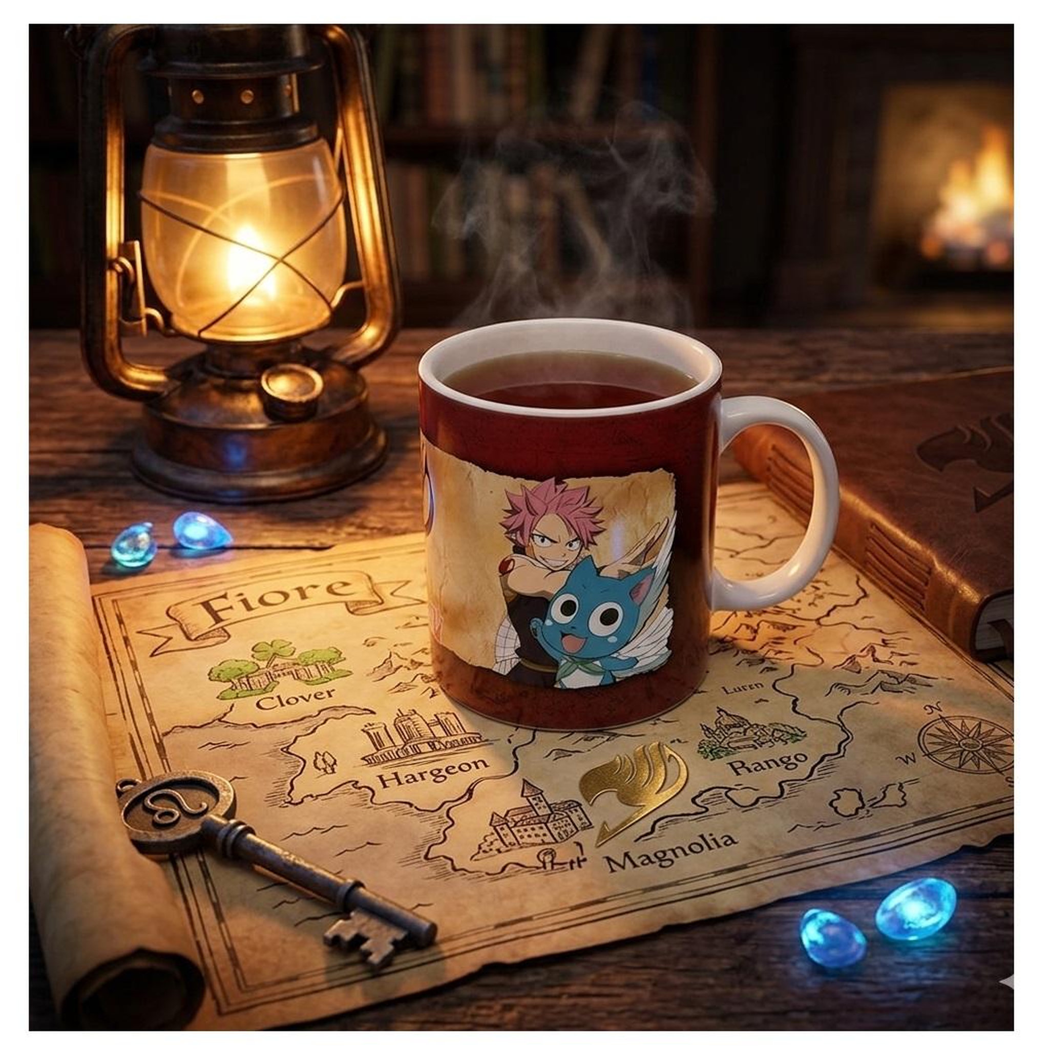 Voir la diapositive 3 : Eden Mug en céramique natsu, lucy et happy fairy trail 9 cm