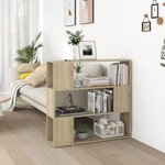 VIDAXL Bibliotheque/Separateur de piece Chene sonoma 100x24x94 cm