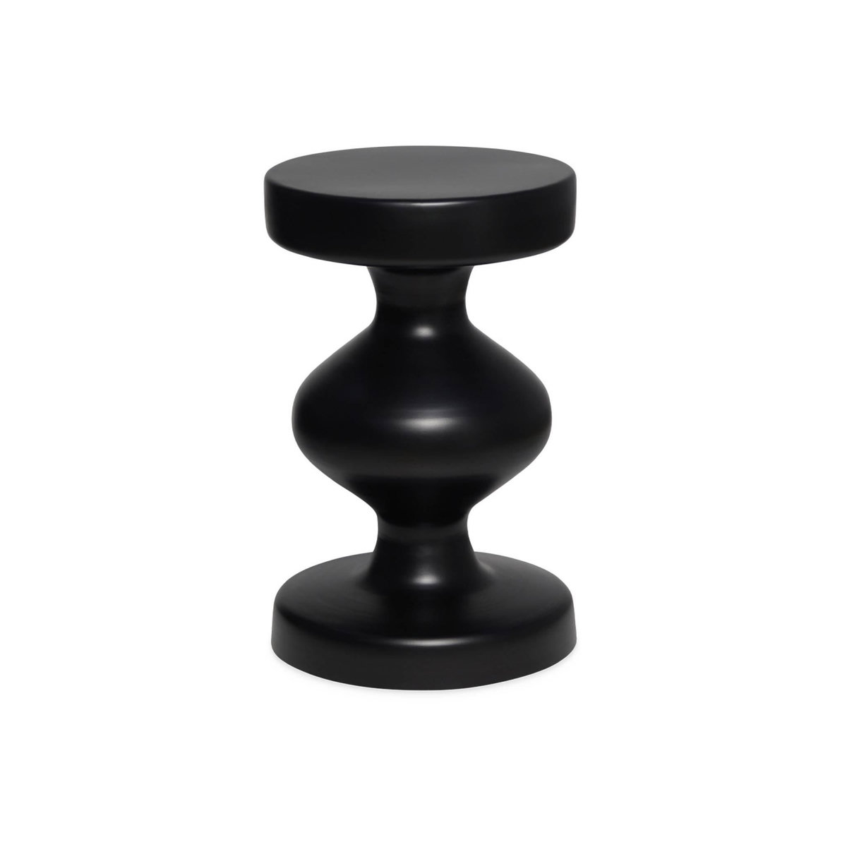 SWEEEK Table d'appoint. bout de canapé. table de chevet en métal. noir. Hawa Ø29.5 x H 47cm