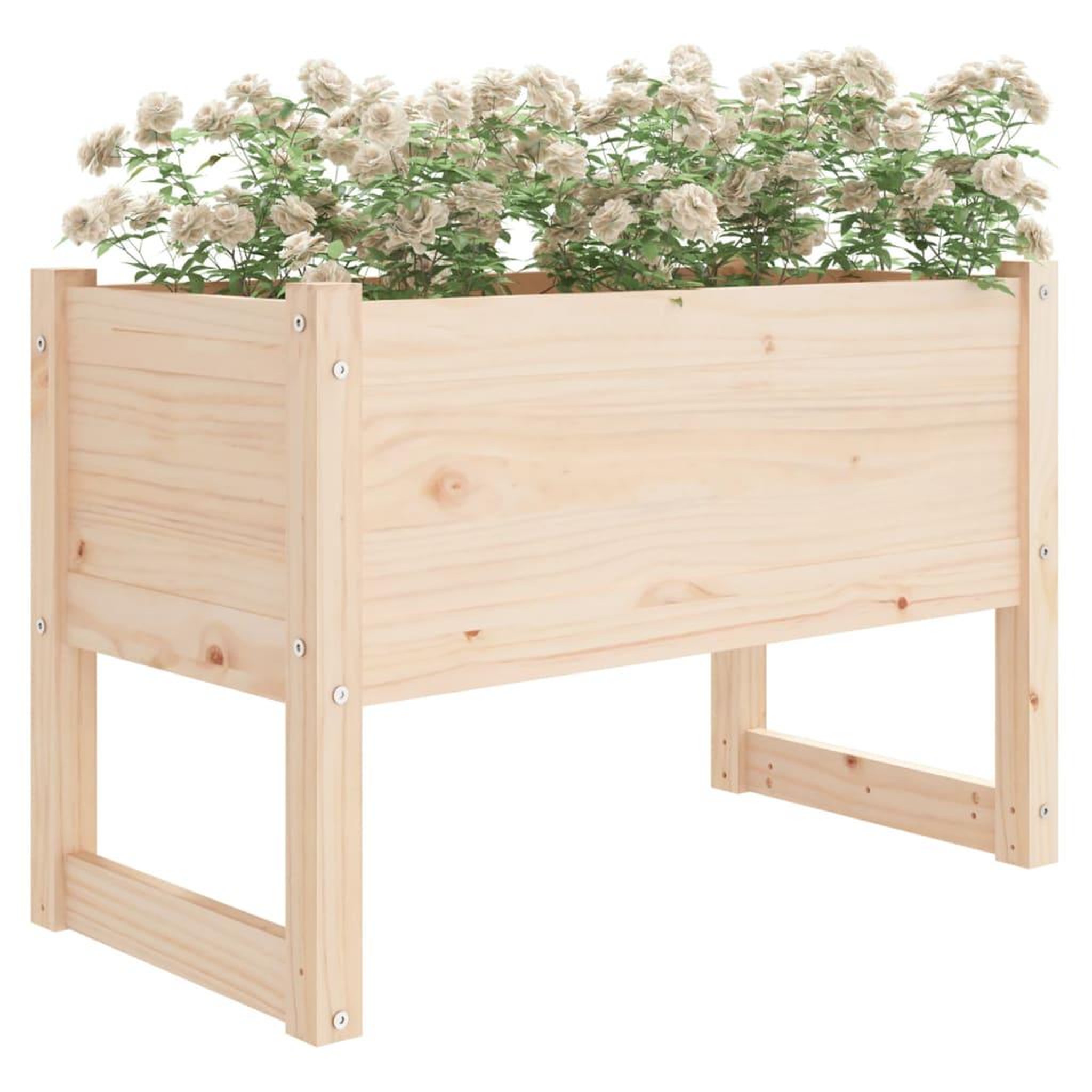 Voir la diapositive 3 : VIDAXL Jardiniere 78x40x52 cm Bois massif de pin