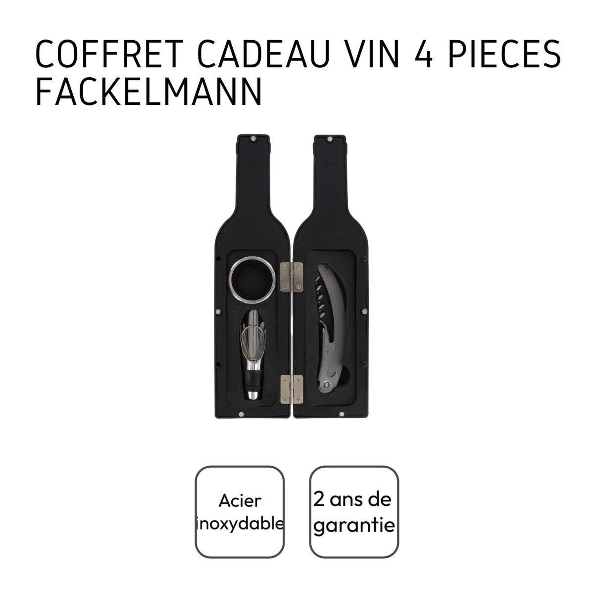 Voir la diapositive 4 : Fackelmann Coffret cadeau pour bouteille de vin fackelmann
