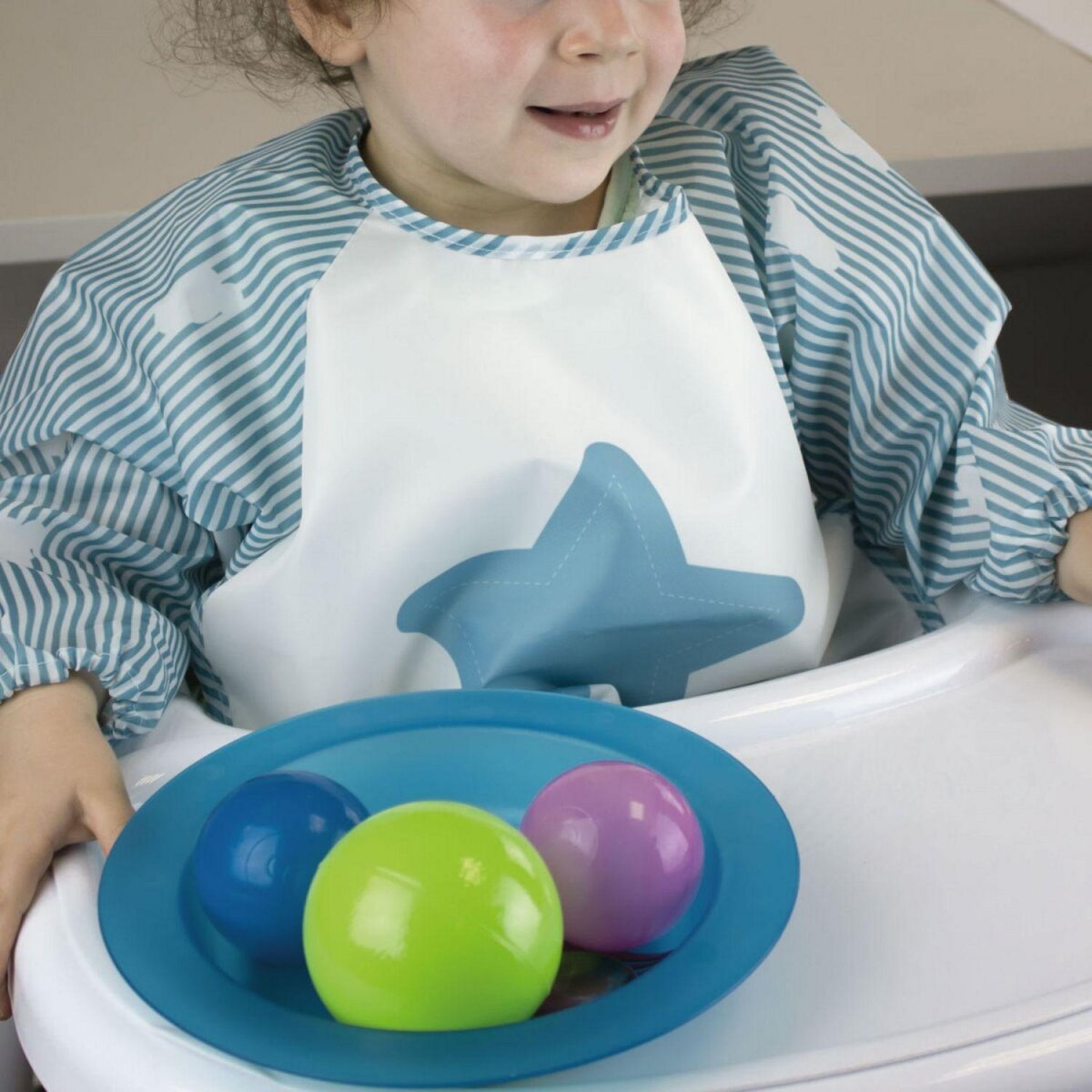 Monsieur Bébé Lot de 12 bavoirs pour bébé imperméables - Manches longues