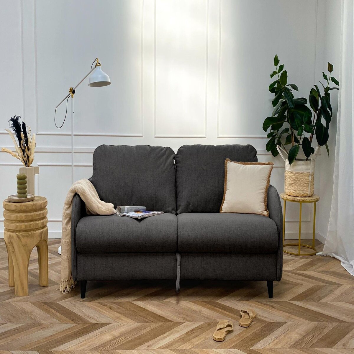 BEST MOBILIER Cosmos - canapé 3 places convertible express couchage quotidien 140 cm matelas 11 cm en tissu