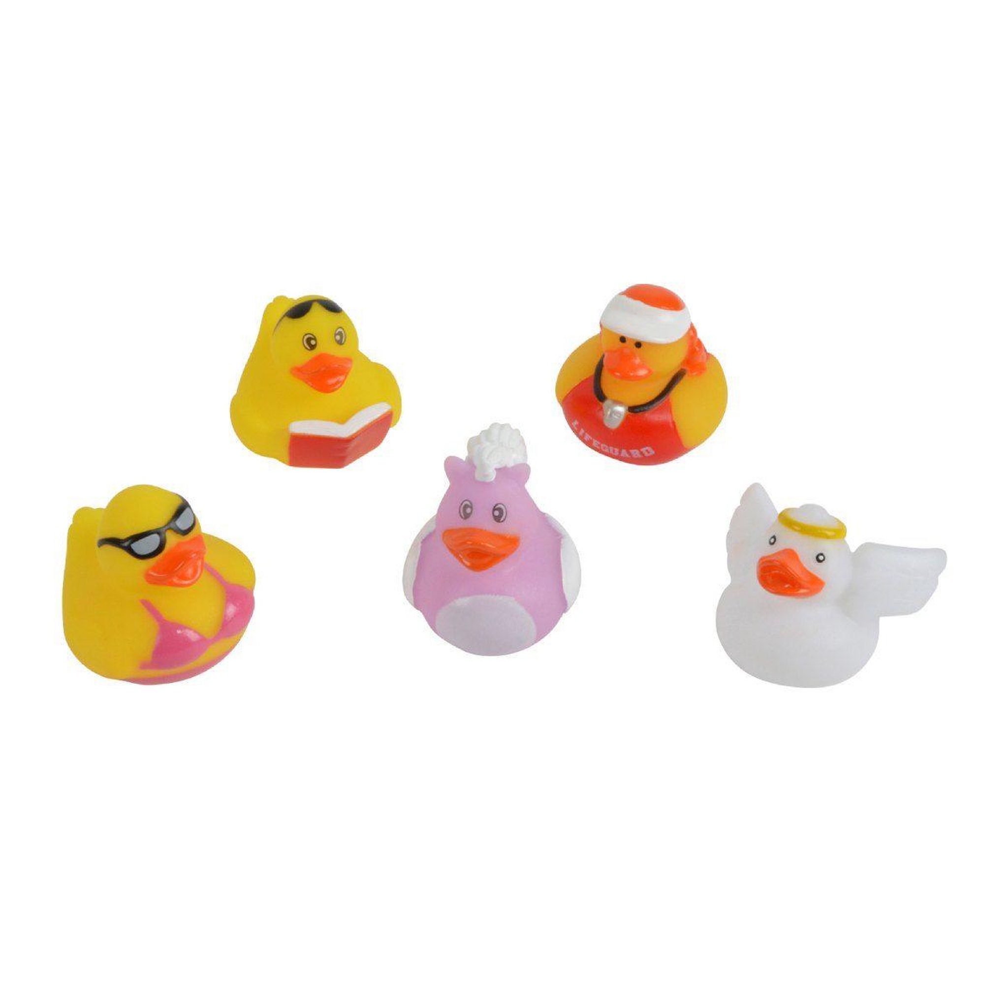 BEBE DOUCEUR Lot de 5 jouets pour le bain  canard  5cm multicolore