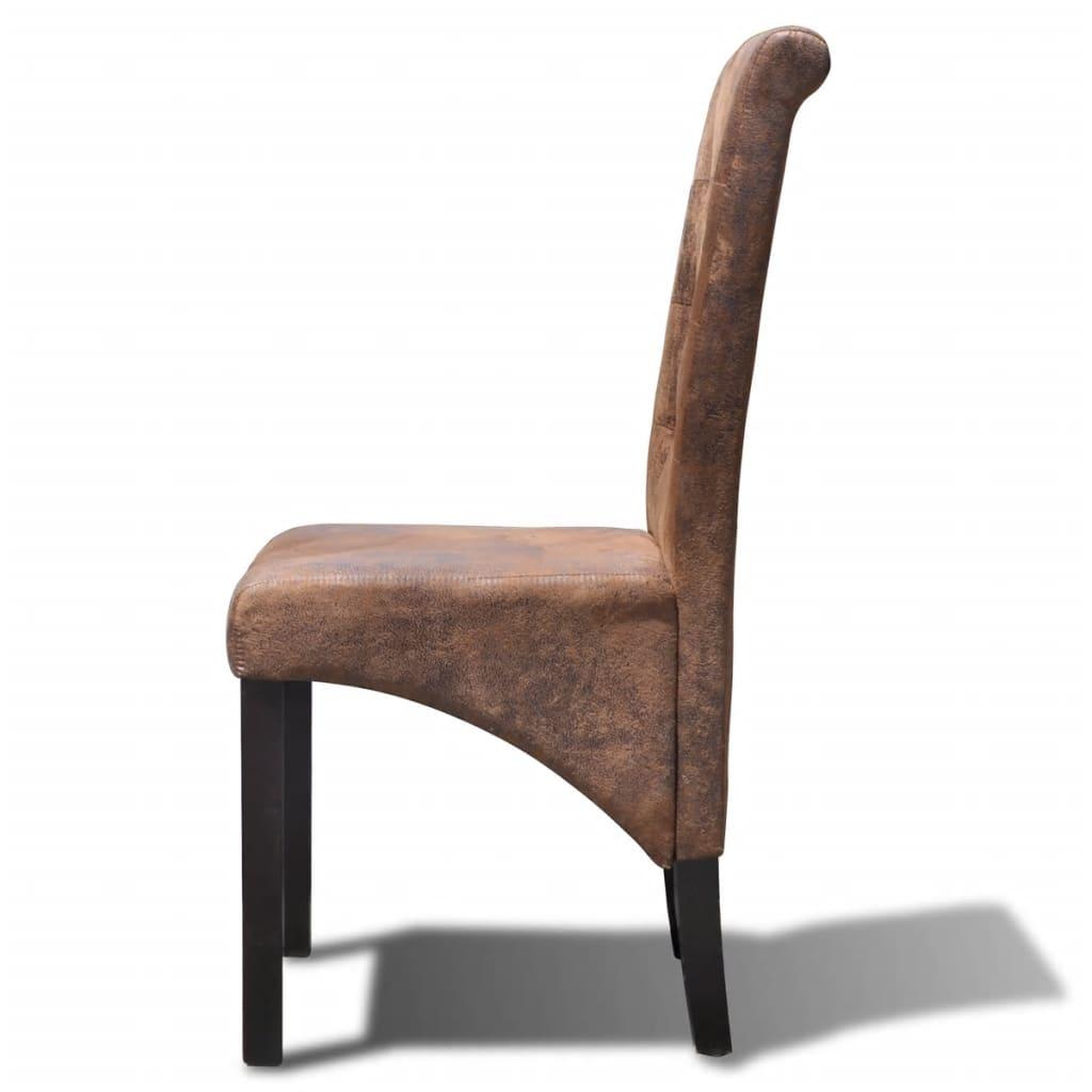 Voir la diapositive 4 : VIDAXL Chaises a manger lot de 2 marron similicuir