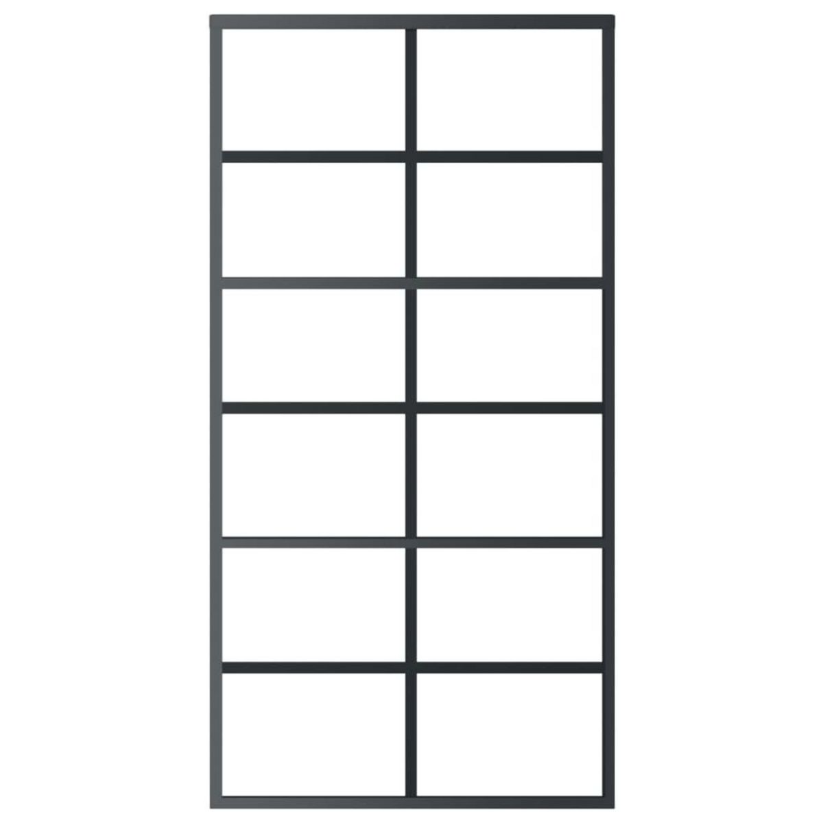 VIDAXL Porte coulissante et quincaillerie Verre et Aluminium 102x205cm