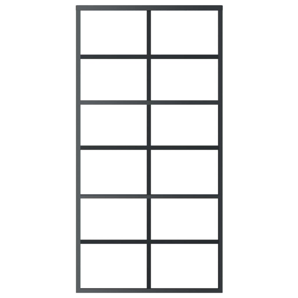 VIDAXL Porte coulissante et quincaillerie Verre et Aluminium 102x205cm