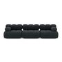 Voir la diapositive 3 : LISA DESIGN Ruby - canapé droit modulable 3 places en velours texturé