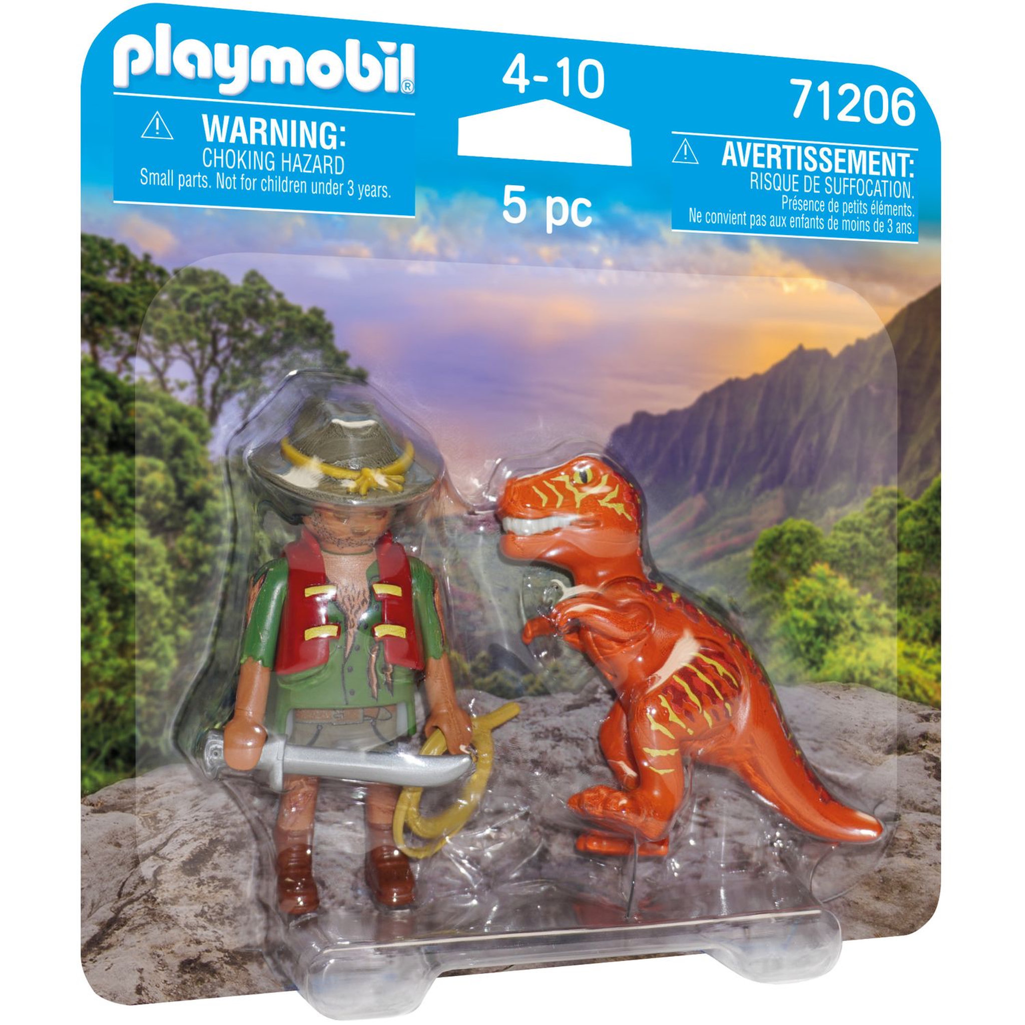 PLAYMOBIL 71206 Aventurier et Tyrannosaure 