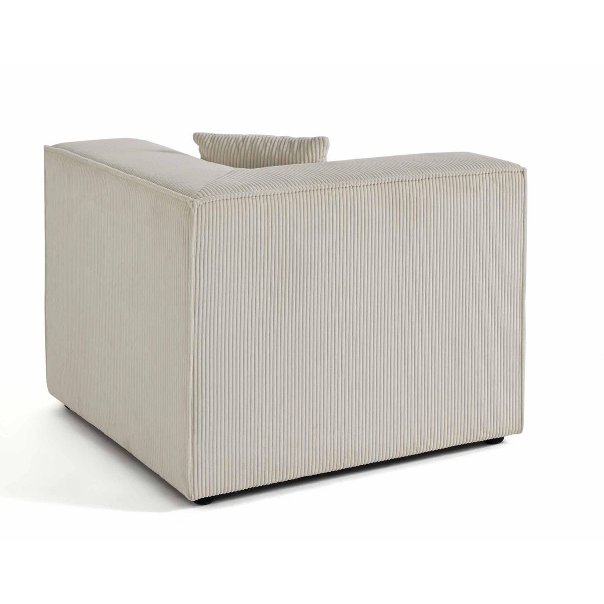 LISA DESIGN Arty - module d'assise d'angle réversible - en velours côtelé