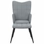 Voir la diapositive 3 : VIDAXL Chaise de relaxation avec tabouret Gris clair Tissu