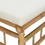 Voir la diapositive 5 : VIDAXL Repose-pieds de jardin avec coussin blanc creme bambou