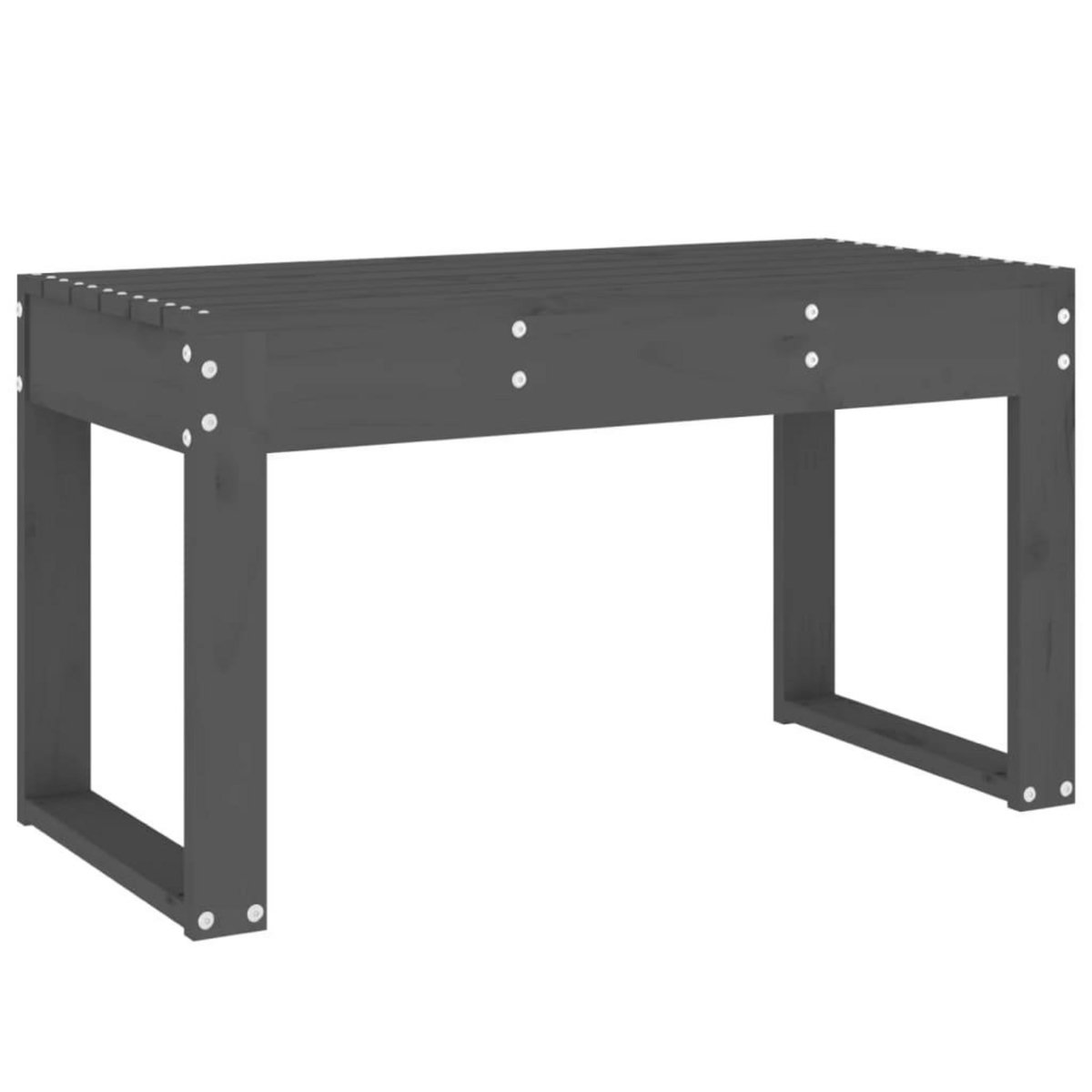 VIDAXL Banc de jardin gris 80x38x45 cm bois massif de pin