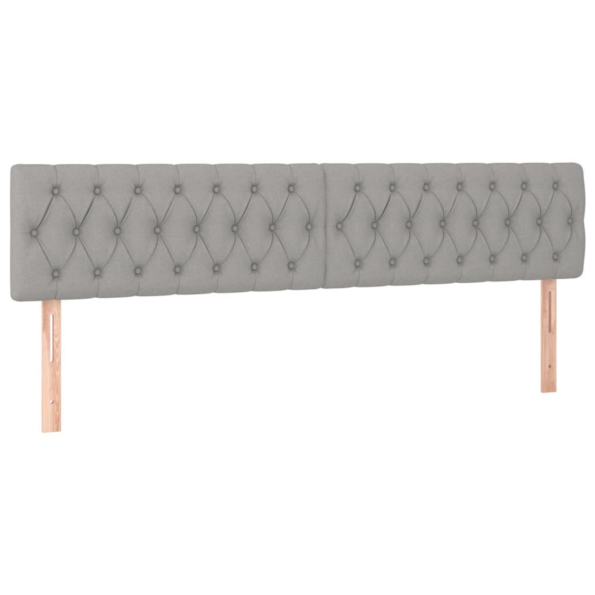 Voir la diapositive 2 : VIDAXL Tetes de lit 2 pcs Gris clair 100x7x78/88 cm Tissu