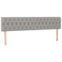 Voir la diapositive 2 : VIDAXL Tetes de lit 2 pcs Gris clair 100x7x78/88 cm Tissu