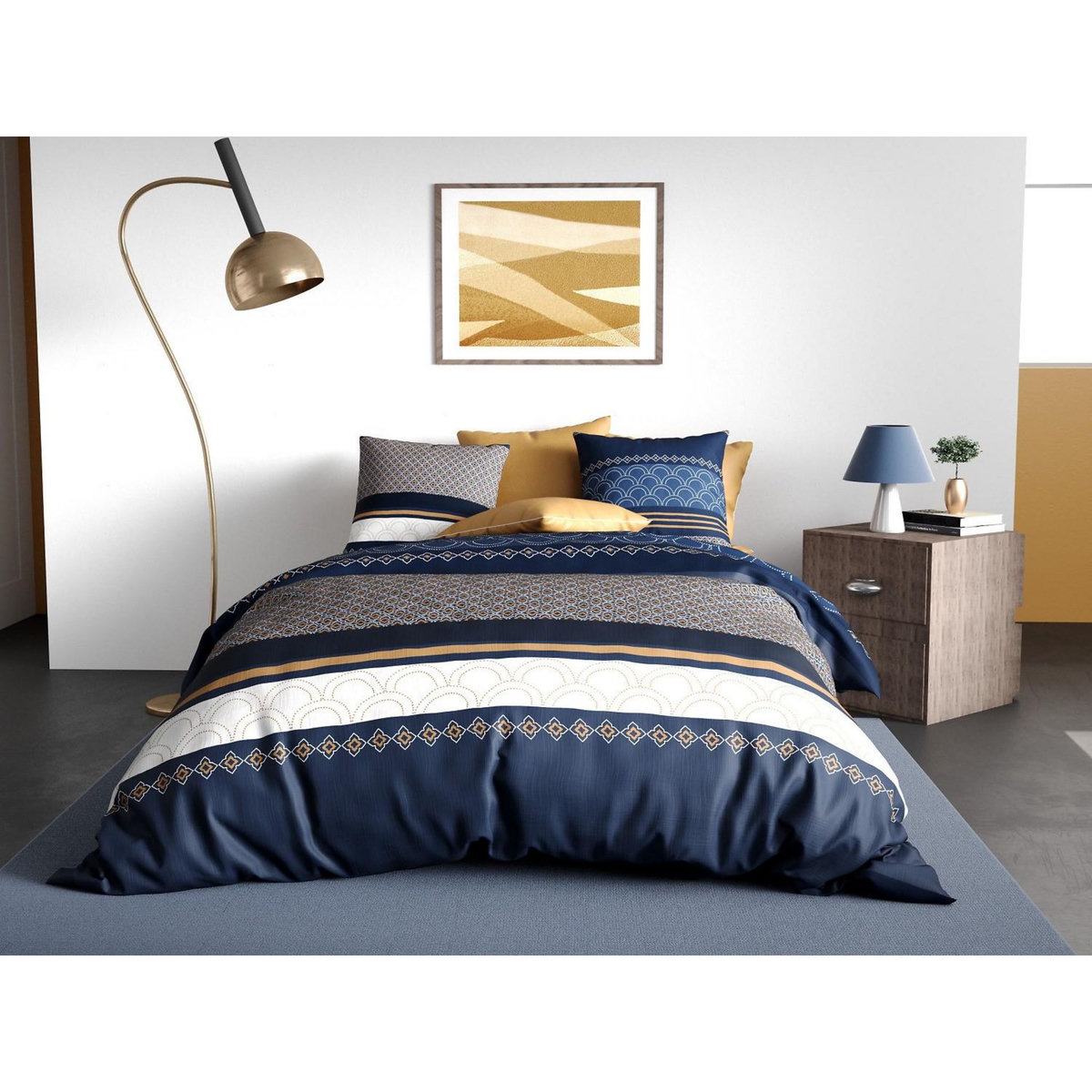 ATELIER DU COTON Parure housse de couette 100% coton 57fils kalypso