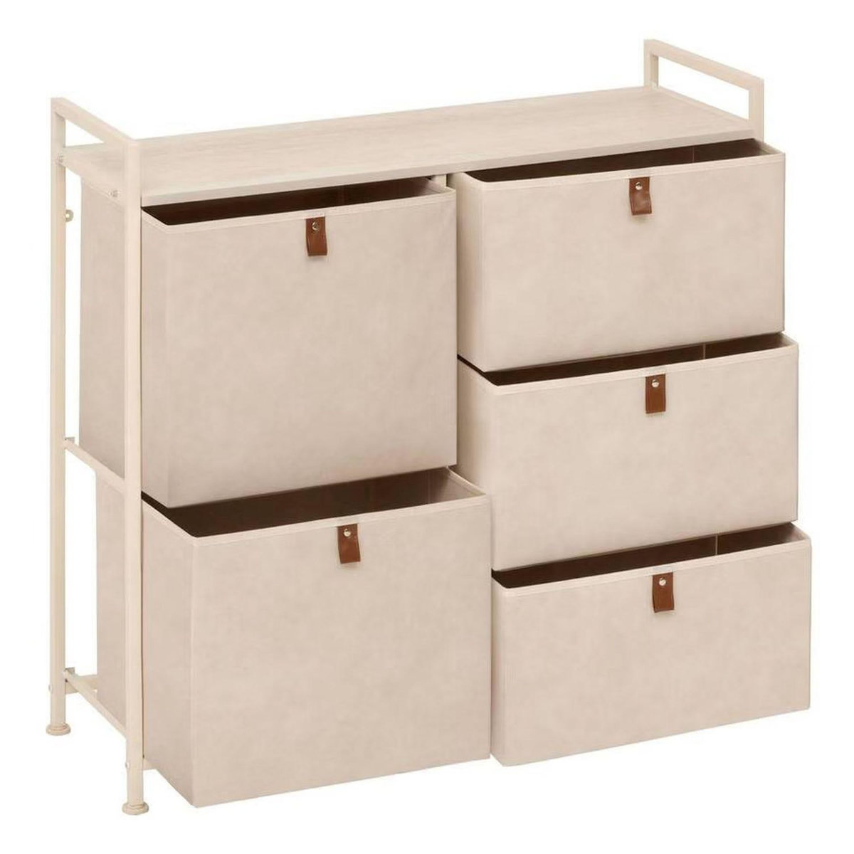 FIVE Rangement 5 tiroirs TISSA - Beige