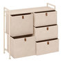 Voir la diapositive 3 : FIVE Rangement 5 tiroirs TISSA - Beige