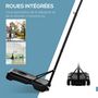 Voir la diapositive 5 : HOMCOM Panier de Basket-Ball sur pied avec poteau panneau, base de lestage sur roulettes hauteur réglable 1,9 - 2,5 m noir blanc